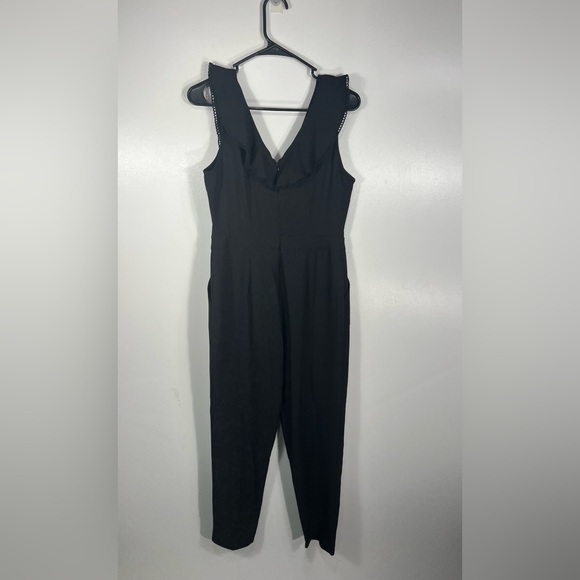 Cupcakes & Cashmere | NWT Black Lima Ruffles Jumpsuit Sz.4 - Picture 11 of 13